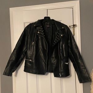 Black leather jacket